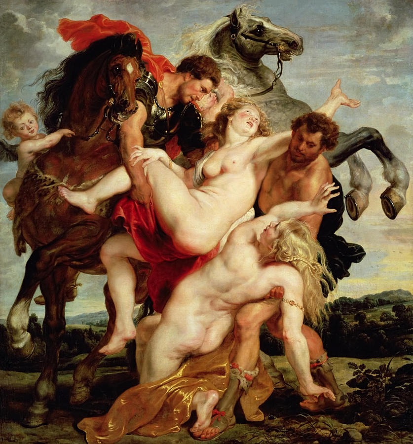 Peter Paul Rubens Painting - The Rape of the Daughters of Leucippus by Peter Paul Rubens by Mango Art