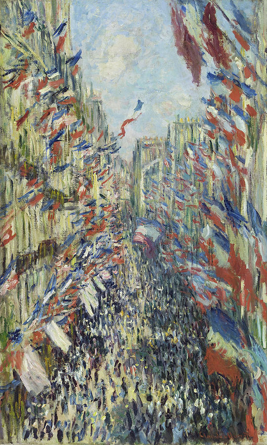 The Rue Montorgueil in Paris.  #2 Painting by Claude Monet