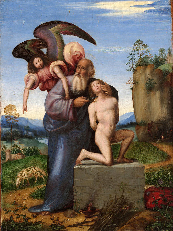 The Sacrifice of Isaac #3 Painting by Mariotto Albertinelli