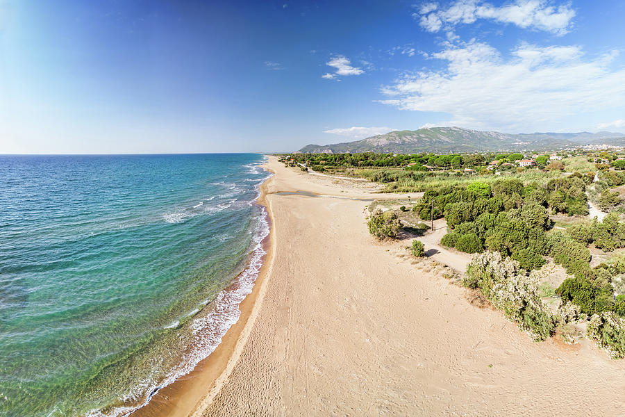 The sandy beach Zacharo in Ilia, Greece #2 Photograph by Constantinos Iliopoulos