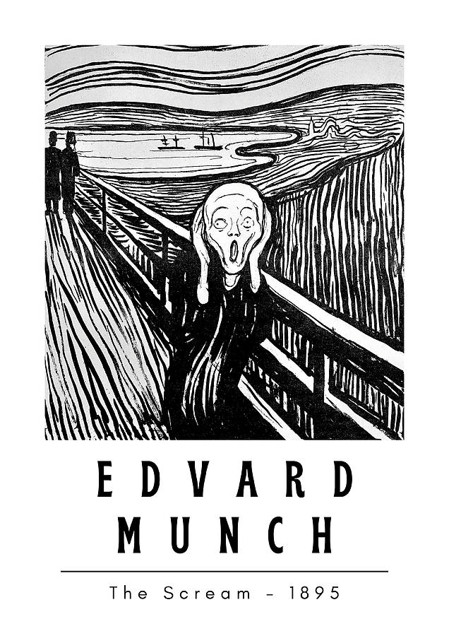 The Scream 1895 Painting by Edvard Munch - Pixels