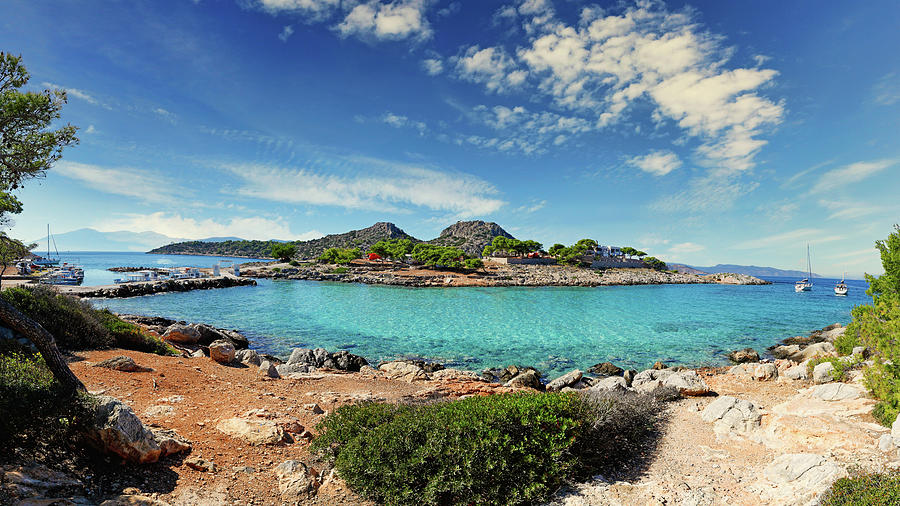 The small island Aponisos near Agistri island, Greece #2 Photograph by Constantinos Iliopoulos