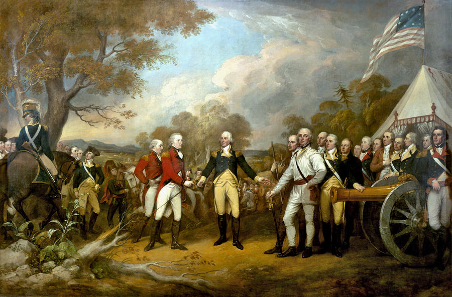 Revolutionary War Painting - The Surrender of General Burgoyne by War Is Hell Store