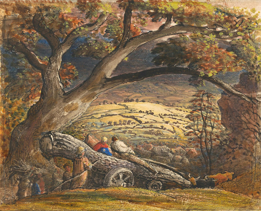 Samuel Palmer Painting - The Timber Wain #2 by Samuel Palmer