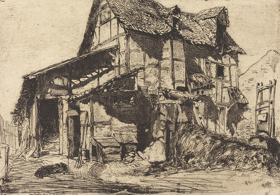 The Unsafe Tenement #2 Drawing by James McNeill Whistler