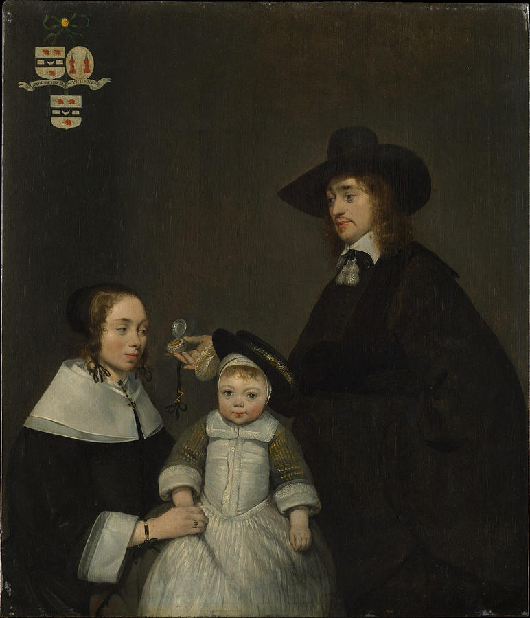Gerard Painting - The Van Moerkerken Family  #2 by Gerard ter Borch