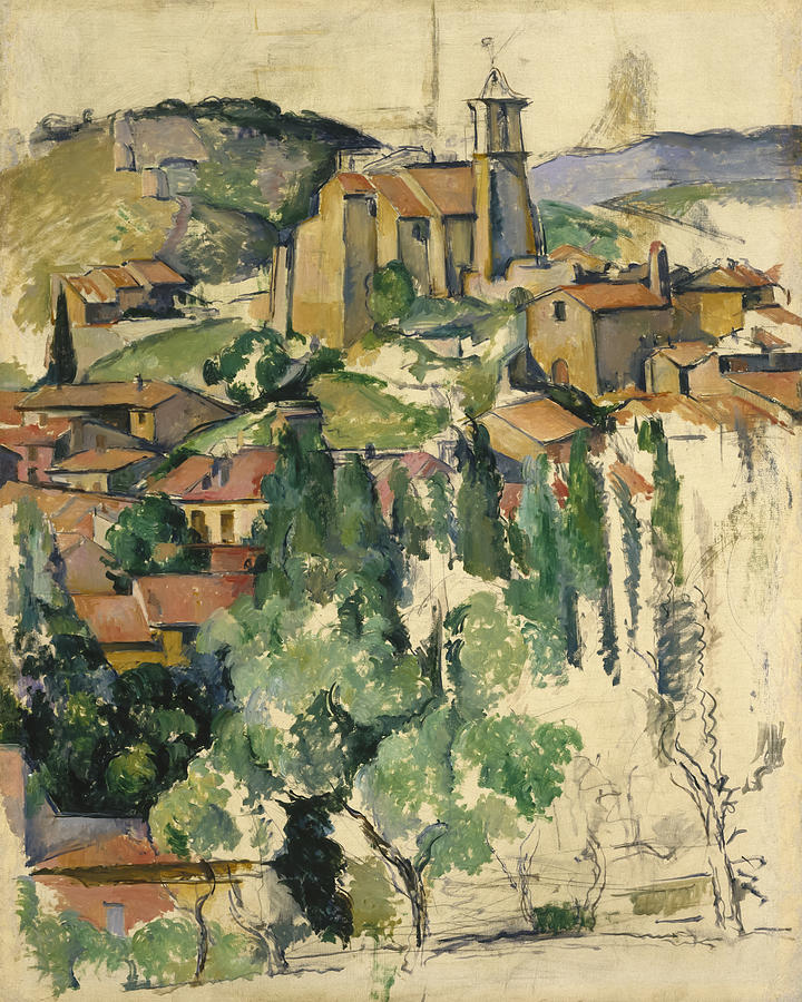 Tree Painting - The Village Of Gardanne by Paul Cezanne  by Mango Art