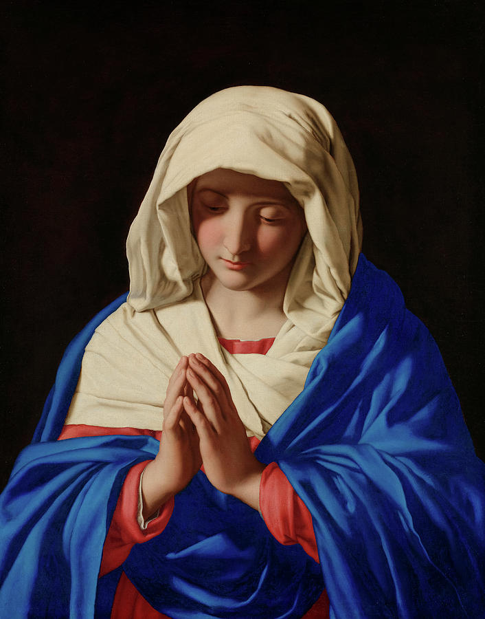 Madonna Painting - The Virgin in Prayer #2 by Sassoferrato