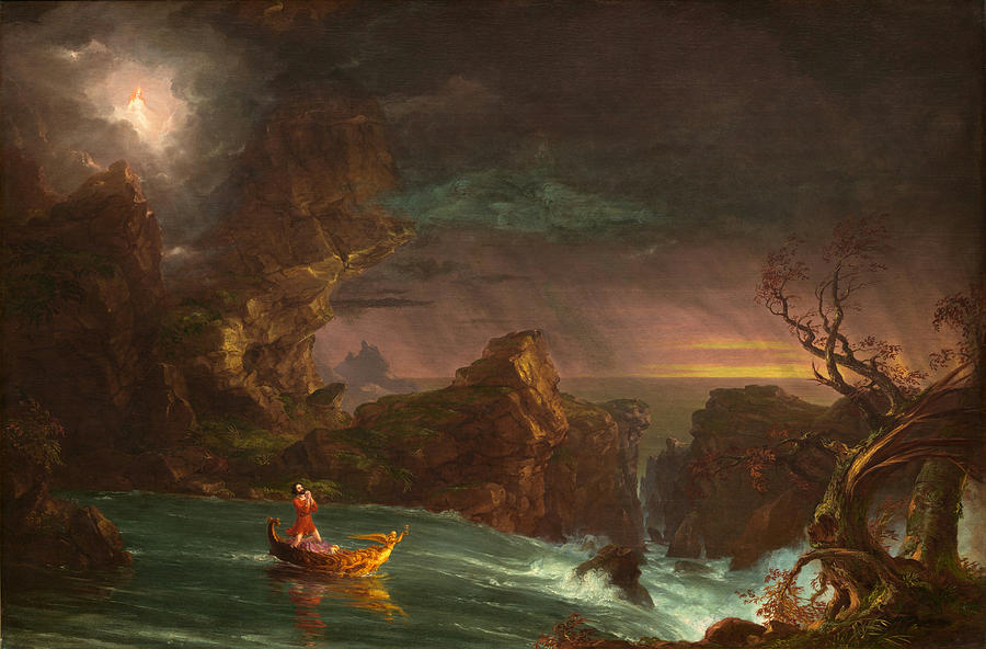 Landscape Painting - The Voyage of Life Manhood #10 by Thomas Cole