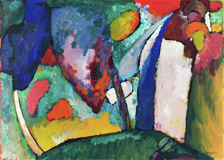 Wassily Kandinsky Painting - The Waterfall 1909 #3 by Wassily Kandinsky