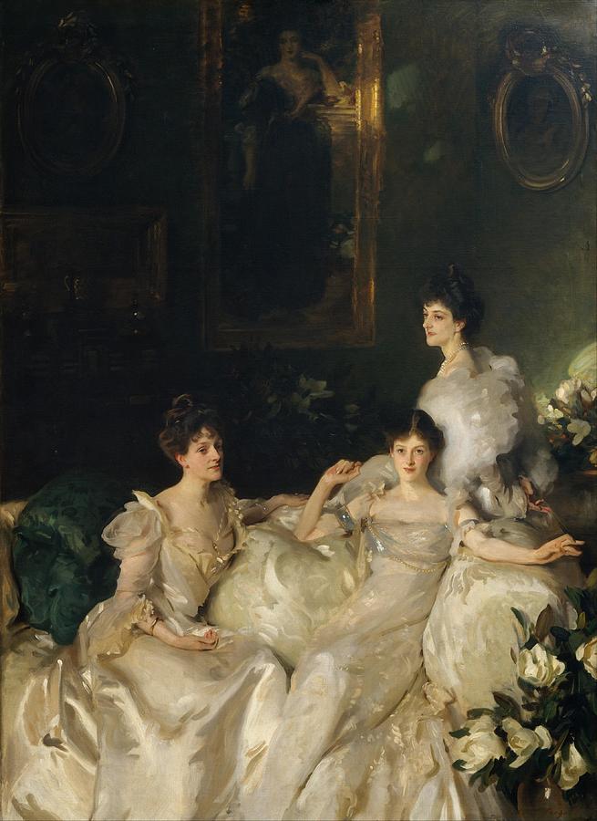 The Wyndham Sisters Lady Elcho, Mrs. Adeane, and Mrs. Tennant. #2 Painting by John Singer Sargent