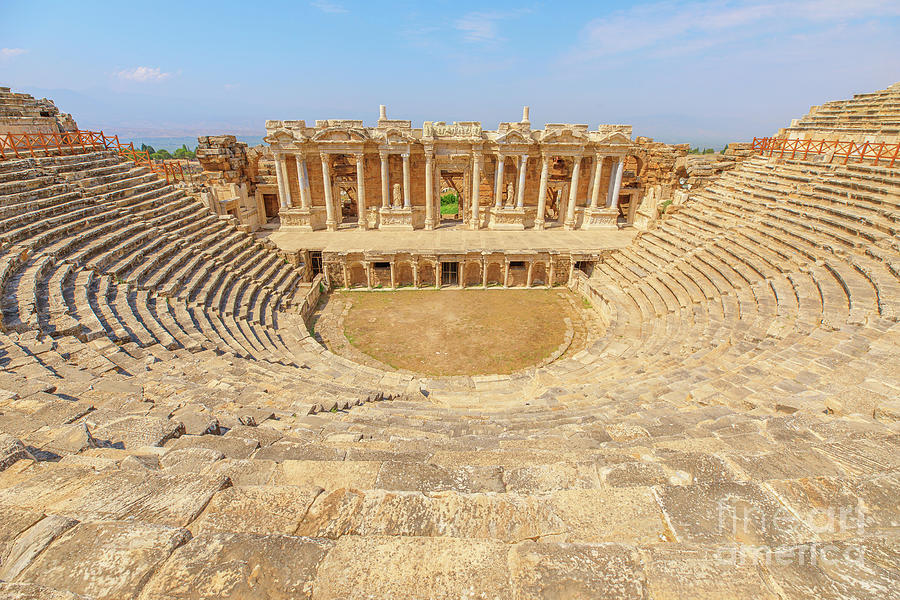 Theater of Hierapolis archaeological site in Turkey #2 Digital Art by Benny Marty