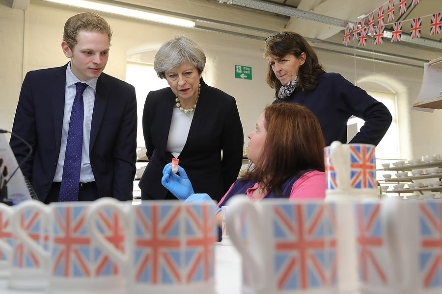 Theresa May Visits Stoke-On-Trent Central Ahead Of Thursdays By-election Photograph by Christopher Furlong Theresa May Visits Stoke-On-Trent Central Ahead Of Thursdays By-election Photograph by Christopher Furlong