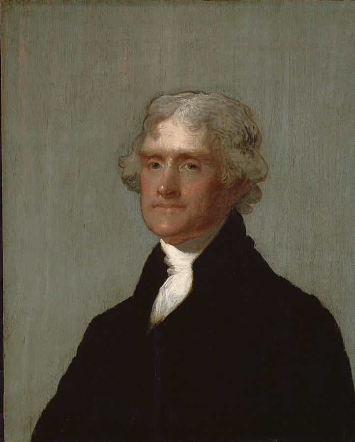 Gilbert Stuart Painting - Thomas Jefferson  #2 by Gilbert Stuart