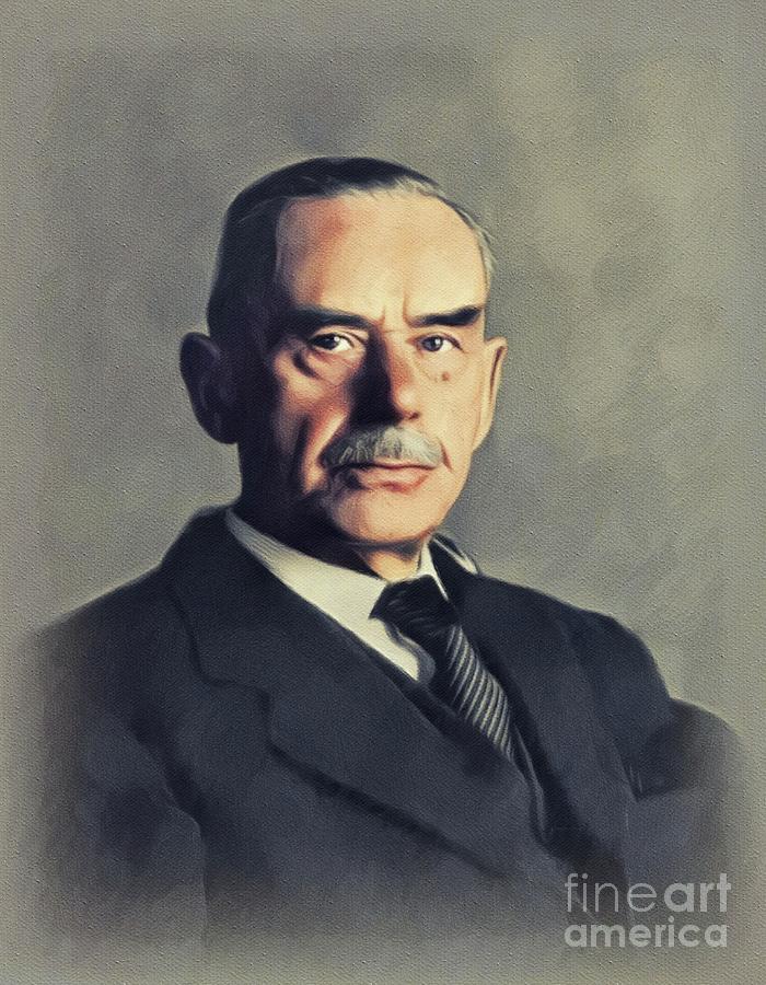 Thomas Mann, Literary Legend Painting by Esoterica Art Agency - Fine ...