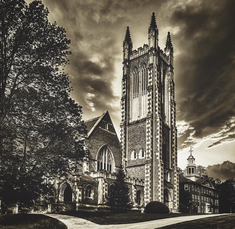 Sunset Photograph - Thompson Memorial Chapel - Williams College #2 by Mountain Dreams