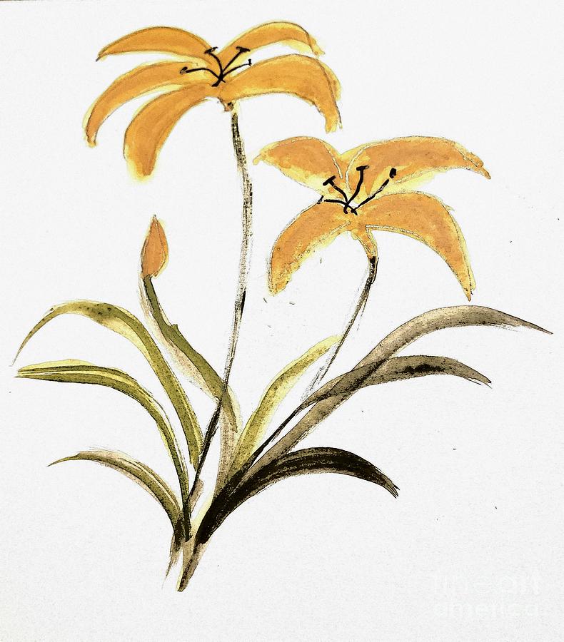 Tiger Lily #2 Painting by Margaret Welsh Willowsilk