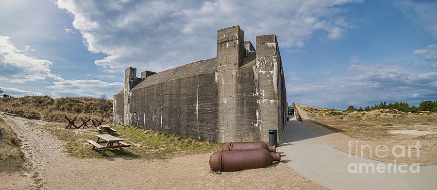Architecture Photograph - Tirpitz bunker and warfare museum grenades in Blaavand, Denmark #2 by Frank Bach