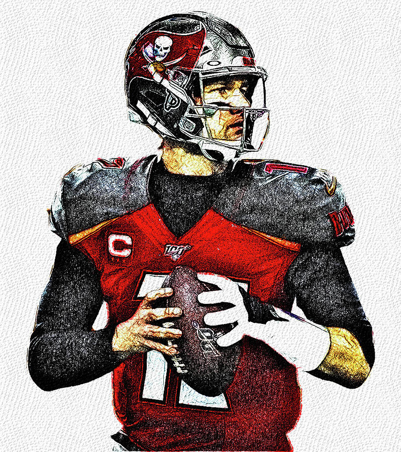 Tom Brady TB Bucs QB by Bob Smerecki