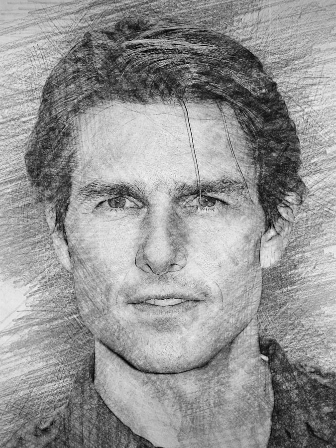 Tom Cruise Drawing by Bechtelar Natalia Pixels