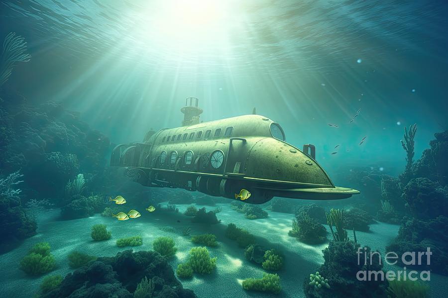 Touristic Submersible For Shipwrecks Digital Art by Benny Marty - Fine ...