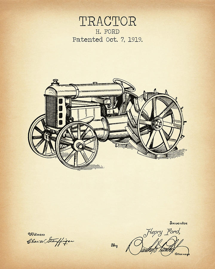 406 Official John Deere Tractor US Patent Art Print Vintage Antique Farm 