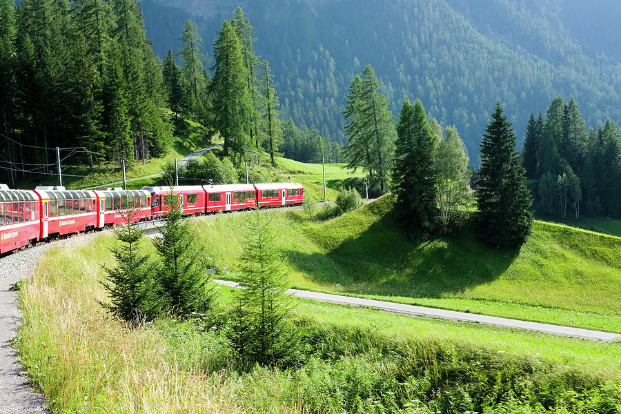 Train In The Alps Photograph
