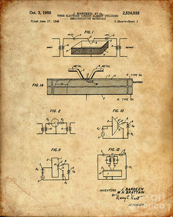 Transistor Patent Print Digital Art by Visual Design - Fine Art America