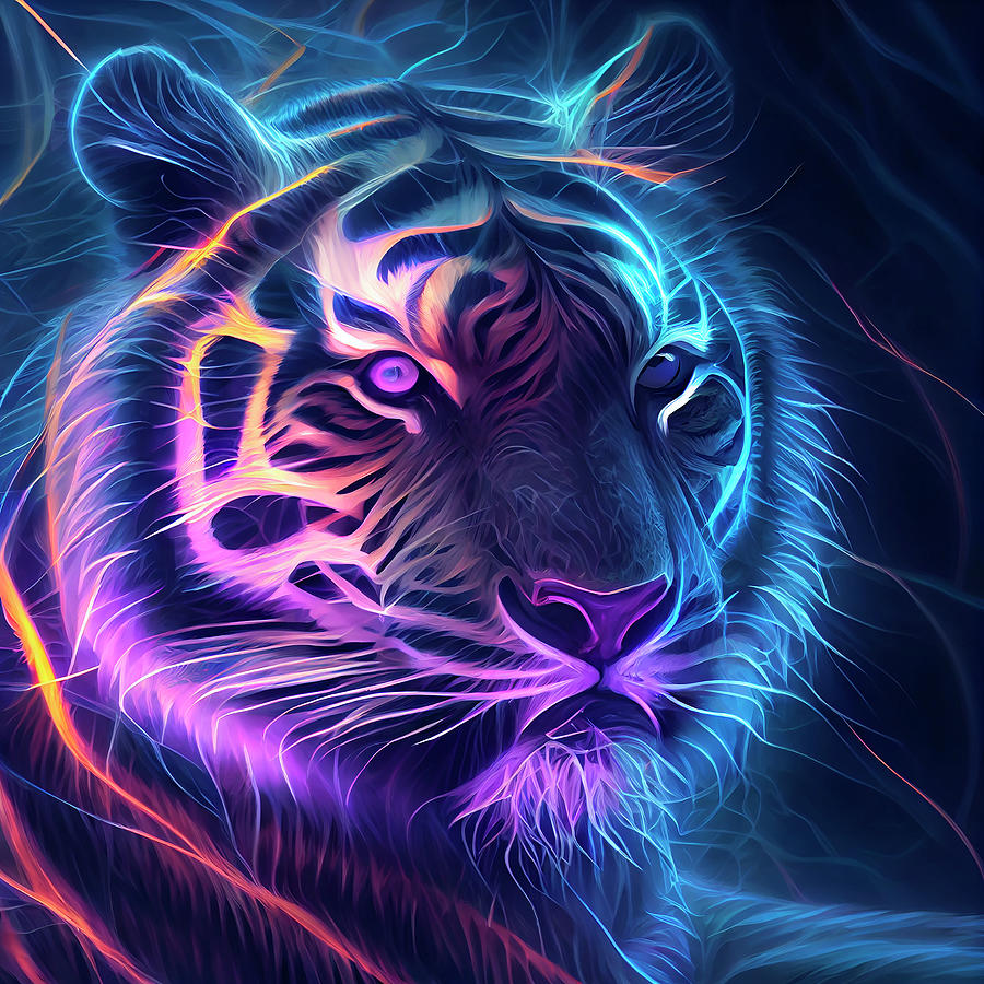 Transparent Magical Tiger Art Digital Art By Tim Hill - Fine Art America