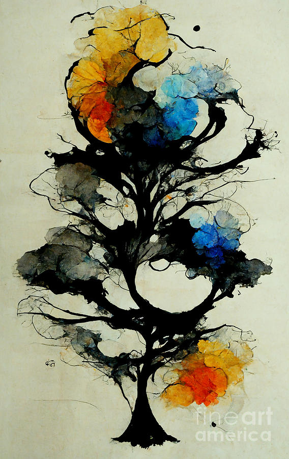 Tree ink drawing Digital Art by Sabantha - Fine Art America