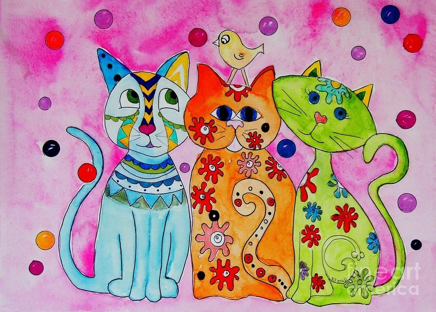 Tres Amigos #2 Painting by Melinda Etzold