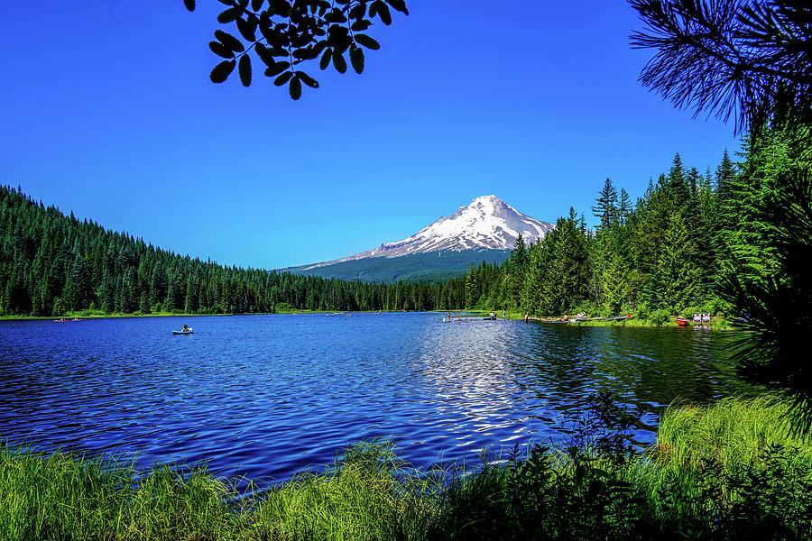 Nature Photograph - Trillium Lake at the base of Mount Hood #2 by Ric Schafer
