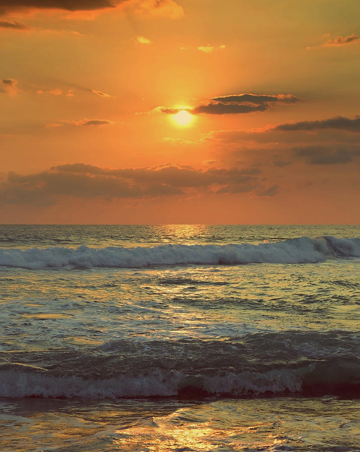 Tropical Sea Sunset - Vintage Retro Style #2 Photograph by Mikhail Kokhanchikov