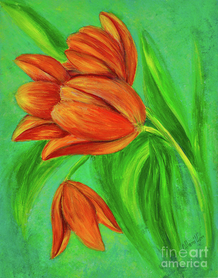 Tulips #2 Painting by Olga Hamilton