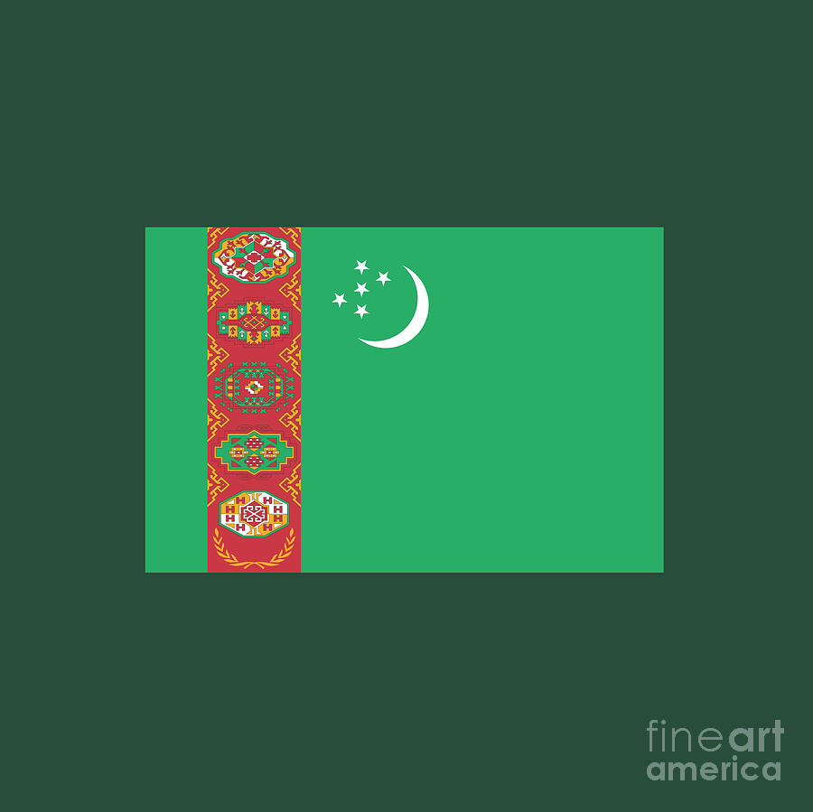 Turkmenistan Flag Digital Art by Frederick Holiday - Fine Art America