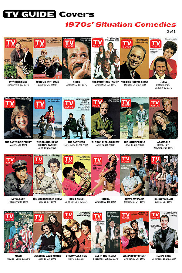 TV Guide 1970s Situation Comedies #2 Photograph by TV Guide Everett Collection TV Guide 1970s Situation Comedies #2 Photograph by TV Guide Everett Collection