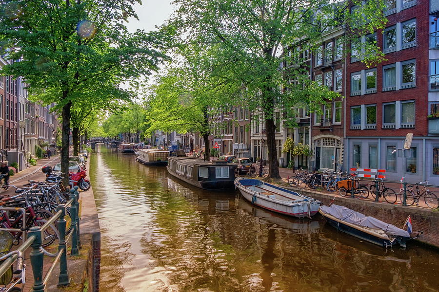 Typical buildings and canal in Amsterdam, Netherlands #2 Photograph by Elenarts - Elena Duvernay photo