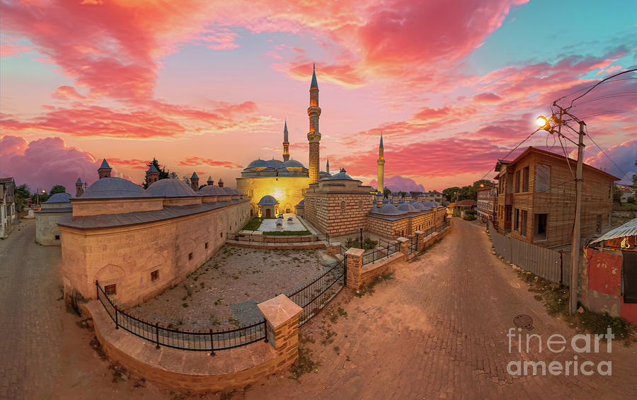 UC Serefeli Mosque of Edirne in Turkey #2 Digital Art by Benny Marty