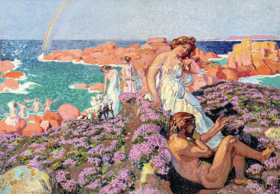 Ulysses With Calypso Painting