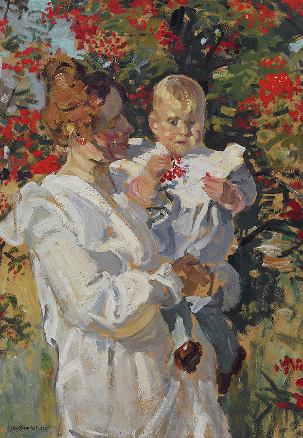 Portrait Painting - Under the Rowan Tree #2 by Janis Rozentals