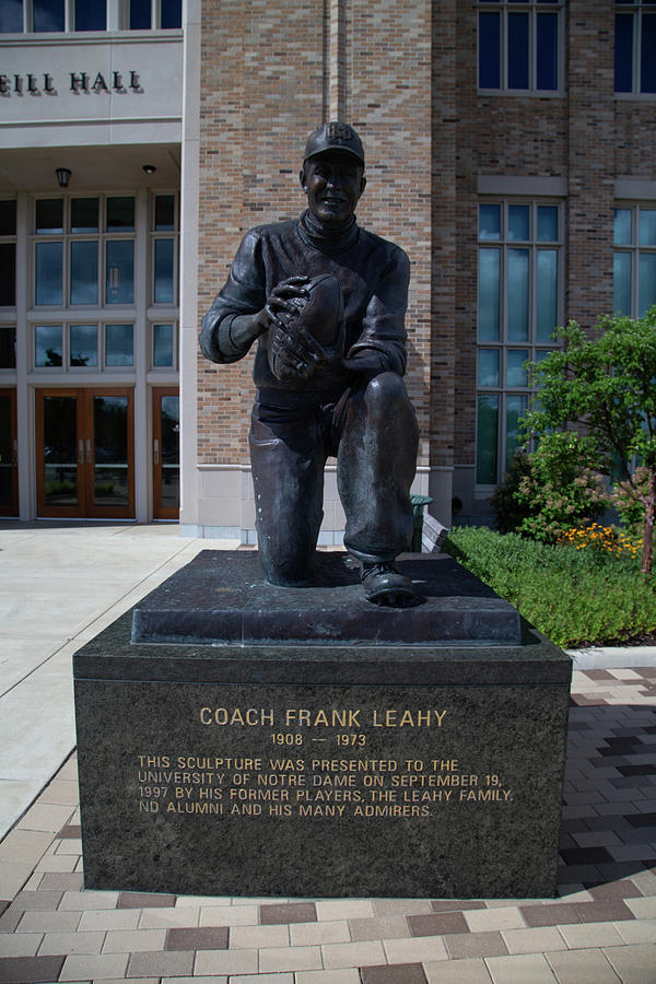 Coach Frank Leahy statue at University of Notre Dame #2 Photograph by Eldon McGraw