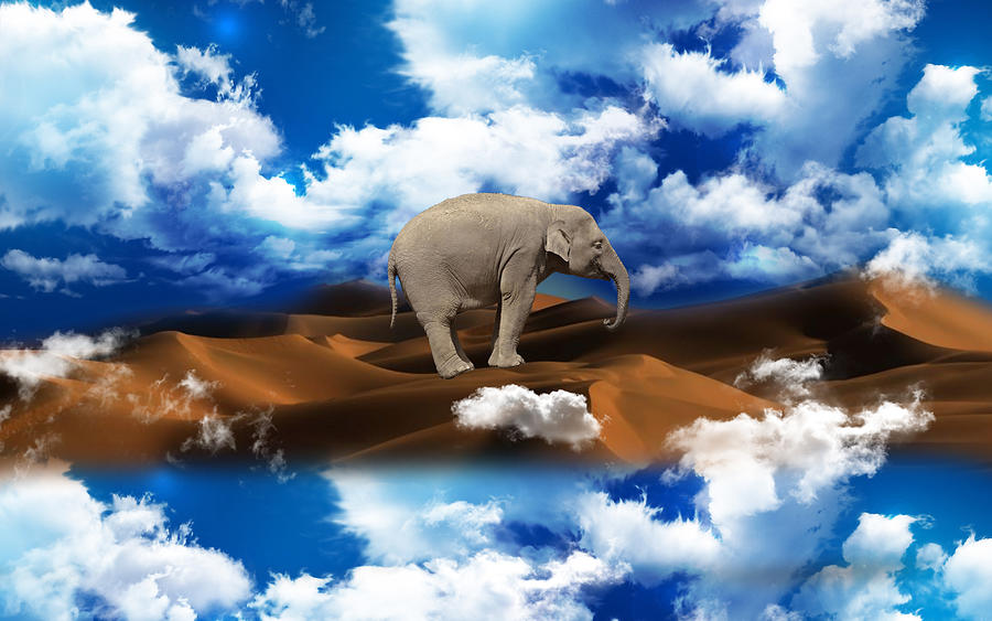Wildlife Mixed Media - Up In The Clouds #2 by Marvin Blaine