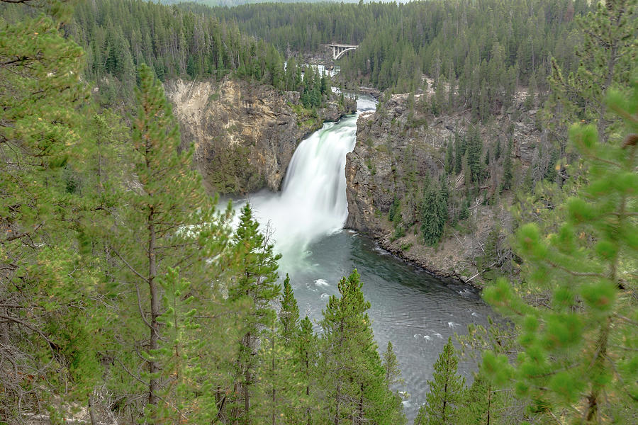 Upper Falls In Yellowstone National Park Wyoming #2 Photograph by Alex Grichenko