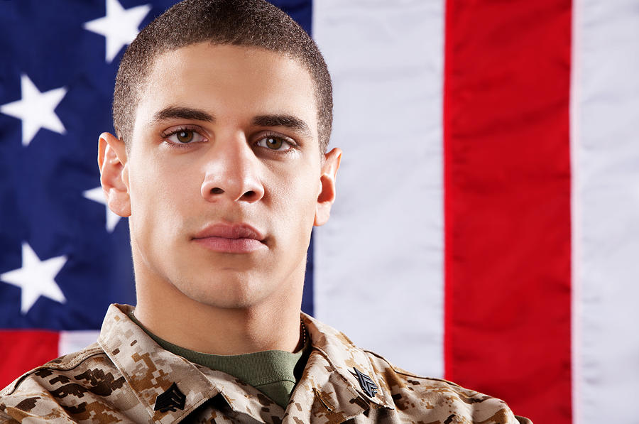 US Marines Soldier Portrait #2 Photograph by DanielBendjy