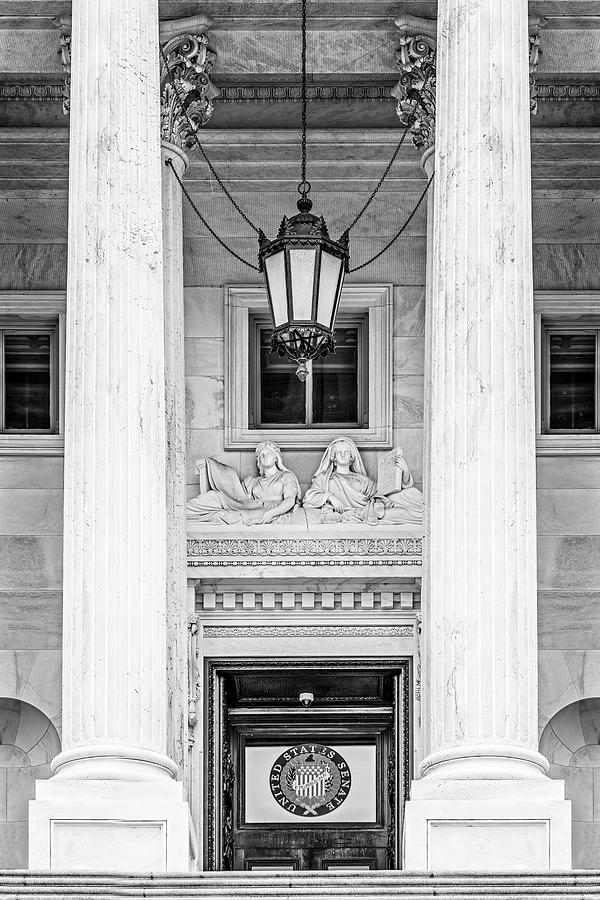 USA Senate Building  BW #2 Photograph by Susan Candelario