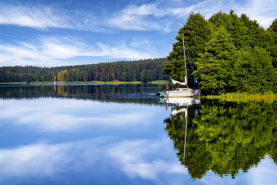 Vacations in Poland - Holiday with a sailboat by the lake #2 Photograph by ewg3D