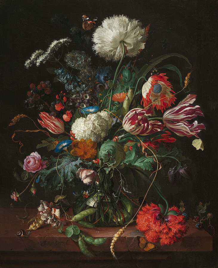 Vase of Flowers #15 Painting by Jan Davidsz de Heem
