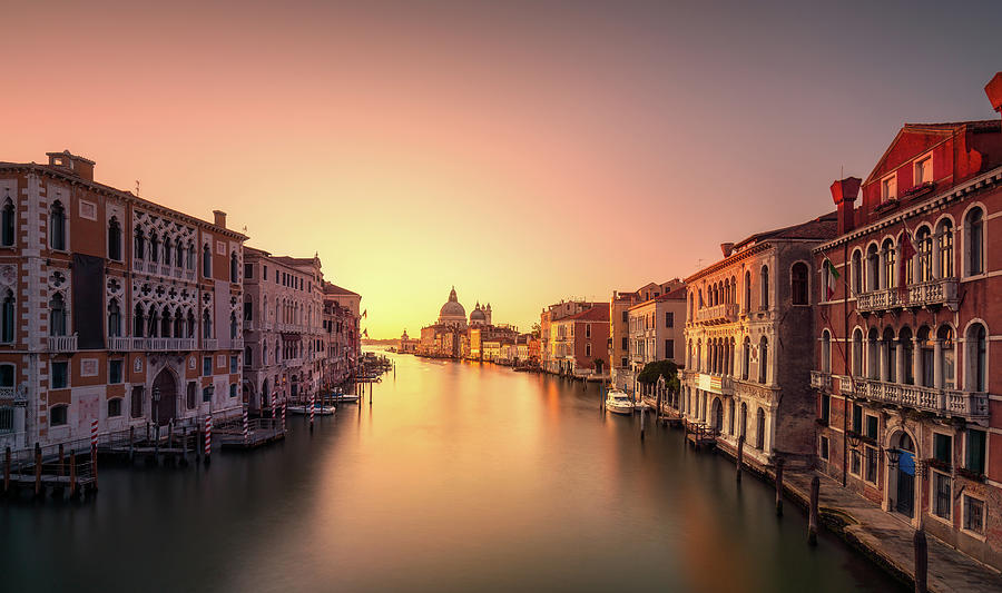 Venice grand canal, Santa Maria della Salute church landmark at  #2 Photograph by Stefano Orazzini