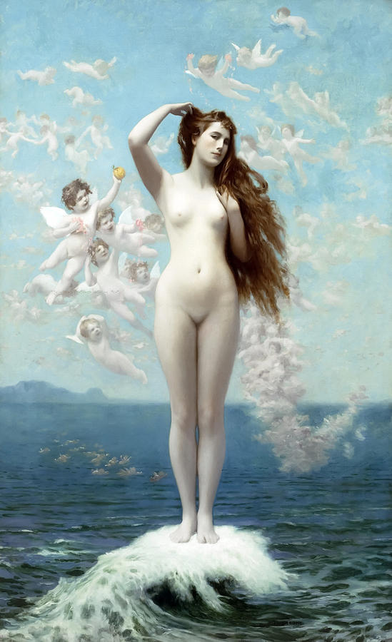 Greek Painting - Venus Rising #2 by Jean-Leon Gerome