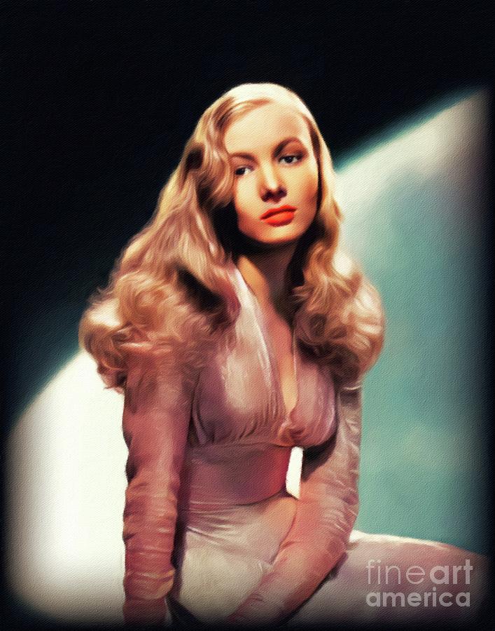 Veronica Painting - Veronica Lake, Hollywood icon by John Springfield